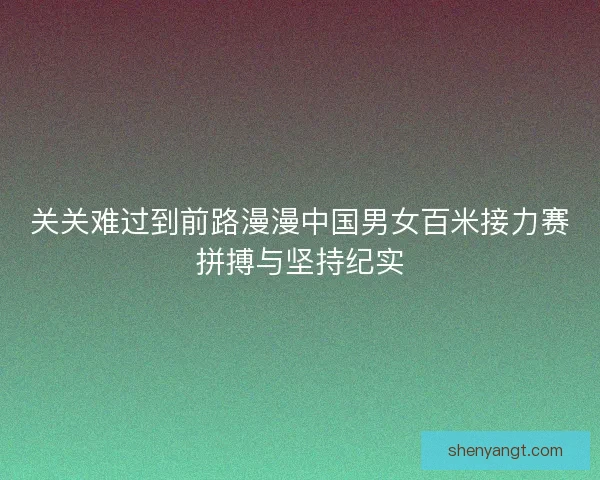 关关难过到前路漫漫中国男女百米接力赛拼搏与坚持纪实